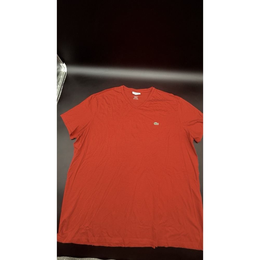 NWT Lacoste Men's V-neck Tee Shirt Sz 3XL Cotton